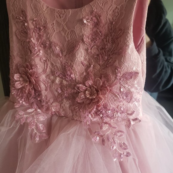 Brand new pink formal or flower girl dress size 6/7 - Picture 4 of 7